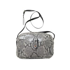G.I.L.I. Black and White Snakeskin Crossbody Bag